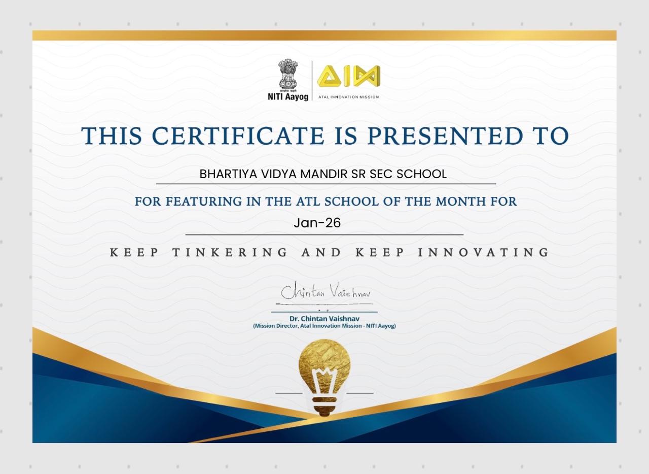 ​BVM Kitchlu Nagar Scripts a New Chapter in Innovation Excellence, Emerges as ATL School of the Month